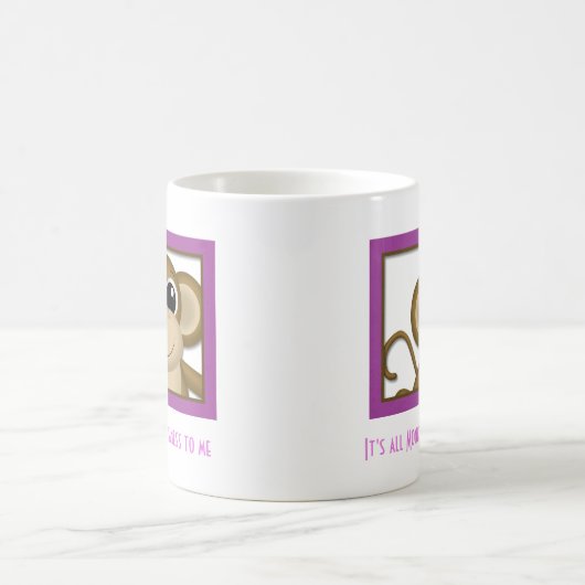 Niedlicher Affe-lila Tasse (Mittel)