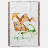 Niedlicher Affe mit Banane Decke (Vorderseite Vertikal)