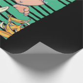 Niedlicher Affe mit Bananen Geschenkpapier (Ecke)