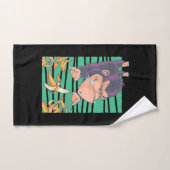 Niedlicher Affe mit Bananen Handtuch (Handtuch)