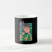 Niedlicher Affe mit Bananen Kaffeetasse (Mittel)