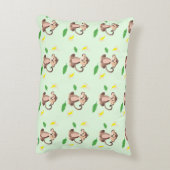 Niedlicher Affe mit Bananenschalen, tropischem Lea Dekokissen (Rückseite(Vertikal))