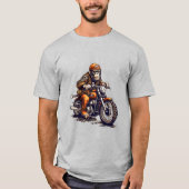 Niedlicher Affe mit einem Motorrad T-Shirt (Vorderseite)