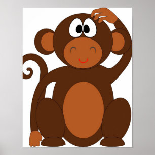 niedlicher Affe Poster
