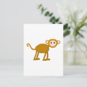 Niedlicher Affe. Postkarte (Stehend Vorderseite)