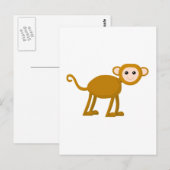 Niedlicher Affe. Postkarte (Vorne/Hinten)