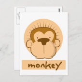 niedlicher Affe Postkarte (Vorne/Hinten)