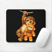 Niedlicher Affe Punch ausgestopfter Buddy Plüsch u Mousepad (Mit Mouse)