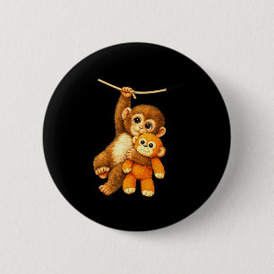 Niedlicher Affe schlägt Baby Button