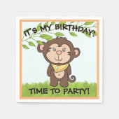 Niedlicher Affe Serviette (Vorderseite)