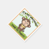 Niedlicher Affe Serviette (Ecke)