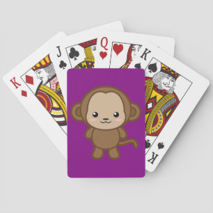 Niedlicher Affe Spielkarten