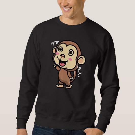 Niedlicher Affe Sweatshirt (Vorderseite)