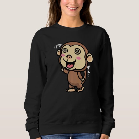 Niedlicher Affe Sweatshirt (Vorderseite)