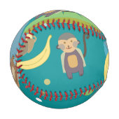 Niedlicher Affe und Bananen im Baummuster Baseball (Vorderseite Links)