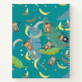 Niedlicher Affe und Bananen im Baummuster Notizblock (Rückseite)