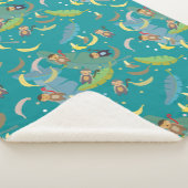 Niedlicher Affe und Bananen im Baummuster Sherpadecke (3/4)