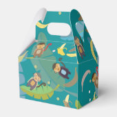 Niedlicher Affe und Bananen im Baummuster zum Gebu Geschenkschachtel (Rückseite)