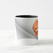 niedlicher Affe unter dem Pflaster Tasse (Zentrum)