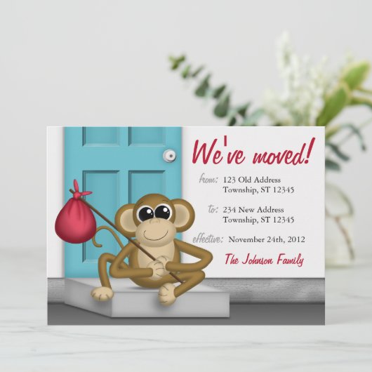 Niedlicher Affe vor der Haustür - Ankündigungen üb (Stehend Vorderseite)