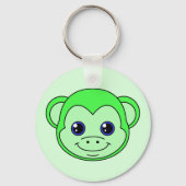 Niedlicher Affengrün Schlüsselanhänger (Vorderseite)
