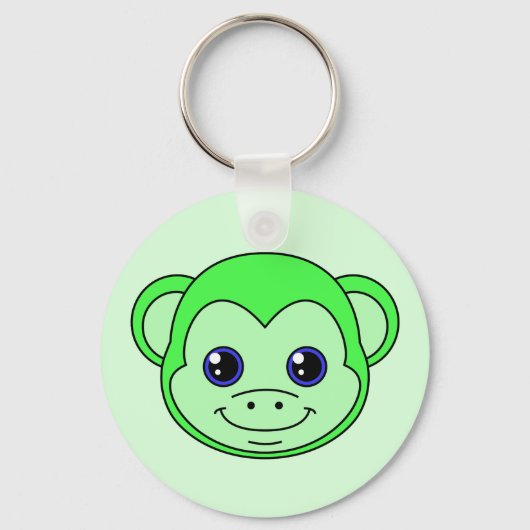 Niedlicher Affengrün Schlüsselanhänger (Vorderseite)