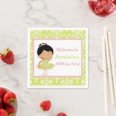 Niedlicher Afrikanischer Amerikaner Ballerina Gebu Serviette (Beispiel)