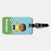 Niedlicher afrikanischer amerikanischer gepäckanhänger (Vorderseite horizontal)