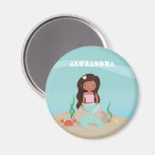 Niedlicher afrikanischer amerikanischer magnet (Vorderseite/Rückseite)