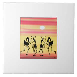 Niedlicher afrikanischer Break Tanz Fliese