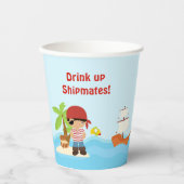 Niedlicher Afrikanischer Piratenjunge in Red Pappbecher (Vorderseite)