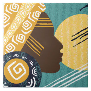 Niedlicher afrikanischer Stil Fliese