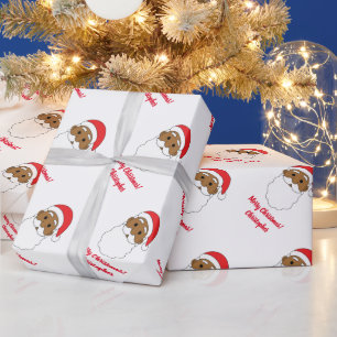 Niedlicher afrikanischer Weihnachtsmann Merry Xmas Geschenkpapier