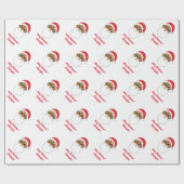 Niedlicher afrikanischer Weihnachtsmann Merry Xmas Geschenkpapier (Flach)