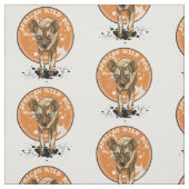 Niedlicher Afrikanischer Wildhund Stoff (Muster)