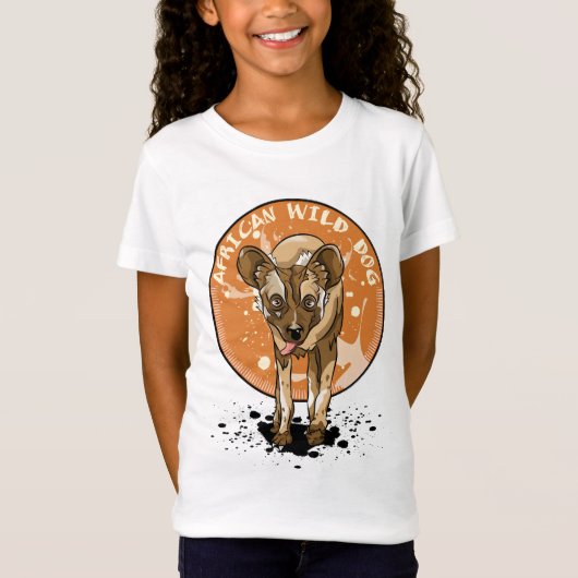 Niedlicher Afrikanischer Wildhund T-Shirt (Vorderseite)