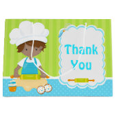 Niedlicher Afroamerikaner Backen Vielen Dank Große Geschenktüte (Vorderseite)