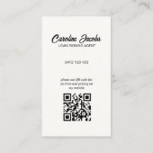 Niedlicher Agent für Berufliche Notar-Kreditsignie Visitenkarte (Rückseite)