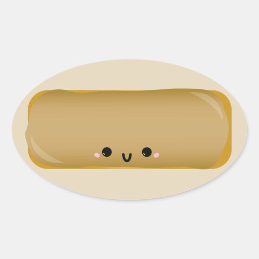 Niedlicher Ahorn-Bar-Donut-Aufkleber Ovaler Aufkleber (Vorderseite)