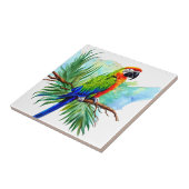 Niedlicher AI-generierter Ara-Papagei Fliese (Seite)