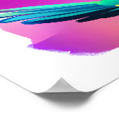 Niedlicher AI-generierter Grüner Papagei im Wasser Poster (Ecke)