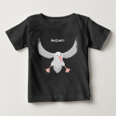 Niedlicher Albatross-Vogel mit Cartoon Baby T-shirt (Vorderseite)