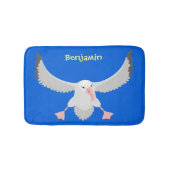 Niedlicher Albatross-Vogel mit Cartoon Badematte (Vorderseite)