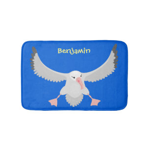 Niedlicher Albatross-Vogel mit Cartoon Badematte
