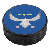 Niedlicher Albatross-Vogel mit Cartoon Eishockey Puck (3/4)