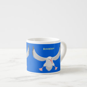 Niedlicher Albatross-Vogel mit Cartoon Espressotasse