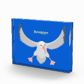 Niedlicher Albatross-Vogel mit Cartoon Fotoblock (Rechts)