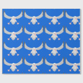 Niedlicher Albatross-Vogel mit Cartoon Geschenkpapier (Flach)