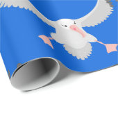 Niedlicher Albatross-Vogel mit Cartoon Geschenkpapier (Rolleneckpunkt)