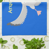 Niedlicher Albatross-Vogel mit Cartoon Geschirrtuch (Gefaltet)